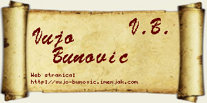Vujo Bunović vizit kartica